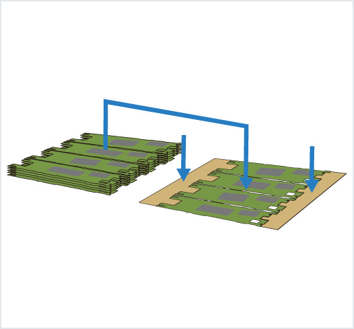 ［Image］PCB placer： HDI 基板用高精度框架排列机